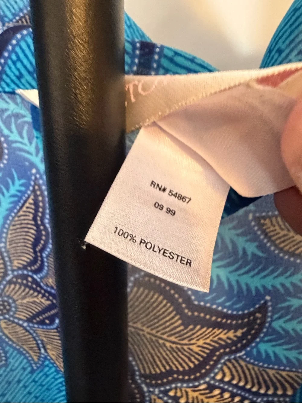 Victoria's Secret Teal and Navy Printed Blouse